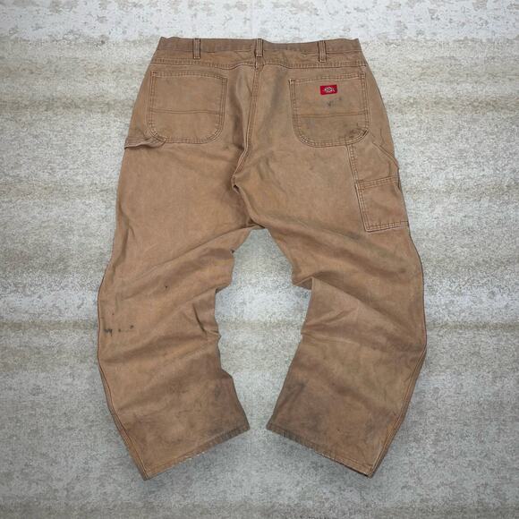 Dickies Other - Vintage Dickies Carpenter Pants Camel Tan Canvas Baggy Wide Leg Dungarees 90s